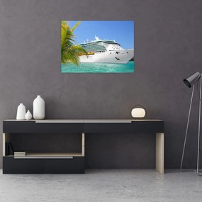 Obraz na szkle - Statek wycieczkowy (70x50 cm)