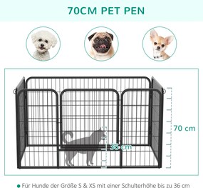 PawHut Wybieg dla szczeniąt, wybieg, kojec, ogrodzenie dla szczeniąt, 70 x 80 cm