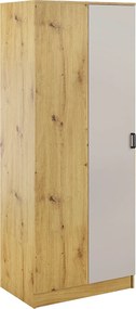 Narożna szafa uchylna w kolorze dąb artisan + kaszmir A3-M06