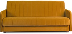 Sofa z Funkcją Spania PORTO Wersalka Rozkładana Dwuosobowa Musztardowa Nowoczesna do Salonu