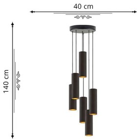 Regulowana czarna lampa wisząca glamour - EX342-Sara