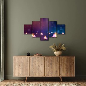 Obraz - Magiczne lilie wodne (125x70 cm)