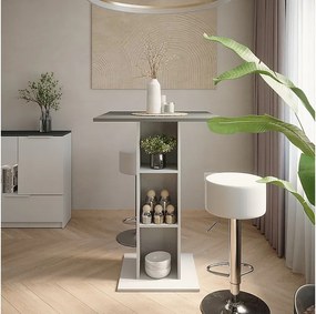 Zestaw stołu barowego beton/biały 75x75x106 repose