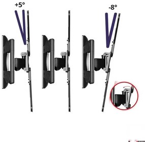 Ścienny uchwyt przegubowy, na telewizor 32" - 55"