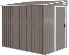Outsunny Metalowy domek narzędziowy 2,81m² 154x206,5x181 cm szopa narzędziowa z dachem jednospadowym, z fundamentem