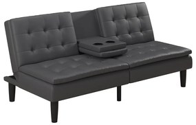 Szara rozkładana sofa z imitacji skóry 191 cm Maine – Støraa