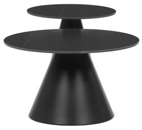 Zestaw stolików konferencyjnych F4118 BK, marmur,2 szt.