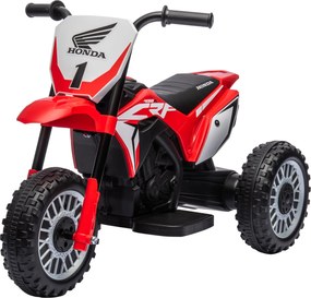 HOMCOM Elektryczny motocykl dla dzieci Honda, 3 km/h, efekty dźwiękowe, dla dzieci 18-36 miesięcy, Czerwony