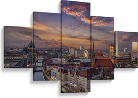 Obraz - Zachód słońca nad Berlinem (125x70 cm)