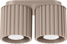 Lampa Sufitowa Minimalistyczny Aura, Aluminium - 2 Źródło - L.21 X H.12 Cm - Taupe