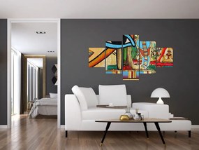 Obraz motywami egipskimi (125x70 cm)