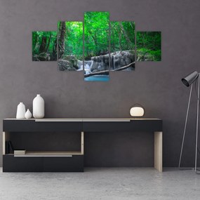 Obraz - Wodospad Erawan, Kanchanaburi, Tajlandia (125x70 cm)