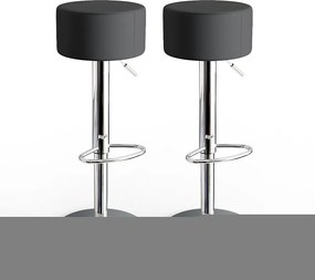 Stołek barowy zestaw 2 czarny 33x33x92