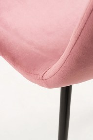 Zestaw 4 Krzese Teok Black Aksamitne