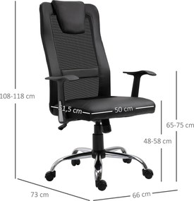 Vinsetto Fotel biurowy z funkcją masażu wygodny fotel do pracy i relaksu | Aosom PL