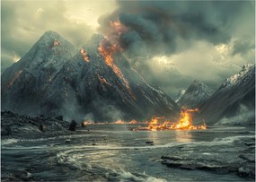 Obraz - Erupcja wulkanu (70x50 cm)
