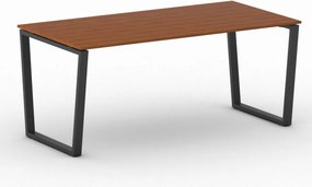 Biurko PRIMO IMPRESS, 180x90 cm, czarna podstawa, czereśnia