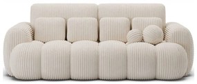 Beżowa sztruksowa rozkładana sofa 256 cm Cotonn – ELTAP