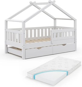 Łóżko domowe biały 167.6x87.6x133.6 design