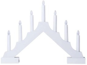 LED Świecznik bożonarodzeniowy 7xLED/2xAA biały
