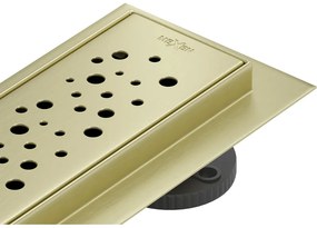 Mexen Flat 360° M12 odpływ liniowy obrotowy 80 cm, złoty szczotkowany - 1A21080-40
