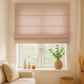 Roleta rzymska na wymiar pudrowy róż EFE bez wzorów - do 200 cm