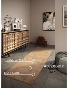 Beżowy wełniany chodnik tkany ręcznie 80x250 cm Alexis – Villeroy&amp;Boch