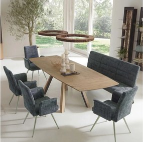 Zestaw do jadalni MCW-G55 (5 elementów),  niebiesko-zielony