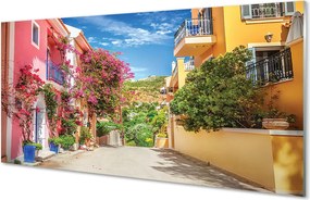 Panel Szklany Kwitnące Ogrody nad Miastem