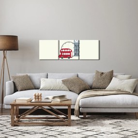 Obraz - Miasta Europy N⁰3 (z zegarem) (90x30 cm)
