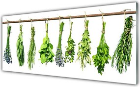 Szkło do Kuchni na Ścianę Kwiatowy Ornament na Płótnie