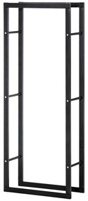 Stojak na drewno kominkowe HOMCOM dla wnętrz i eksteriorów, Metal, 60 x 25 x 150 cm