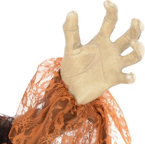 HOMCOM Wiedźma z Miksturą, Dekoracja Halloween, Straszne Dźwięki, Czerwone Oczy, Ruchoma, 183 cm