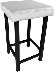 Taboret KLASYK tkanina Welur stelaż metalowy : Kolor Stelaża - Czarny , Kolor tkaniny - VELVET - MG39, Typ tkaniny - Velvet, Wysokość - 60 cm