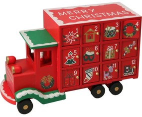 Kalendarz adwentowy Ciężarówka, 29 x 9,5 x 17 cm, dekor 1