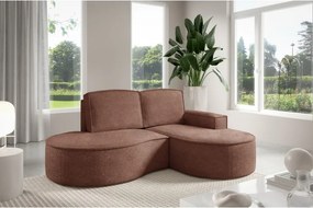 Narożnik MOLLY Prawostronny bez funkcji spania, wolnostojący tkanina ABRIAMO 12 Miedziany