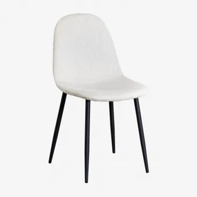 Tapicerowane Krzesło Jadalniane Glamm Negro & Sztruksu Beżowy Len & Sztruksu - Sklum