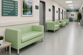Sofa Monaco : Kolor nogi - Chrom, Kolor tkaniny - EKO-SKÓRA - 7D, Typ tkaniny - Eko-skóra , Wysokość nogi - 15 cm