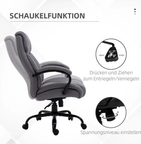 Vinsetto Krzesło Biurowe z Funkcją Przechylania do Biurka z Regulacją Wysokości Zielone | Aosom PL