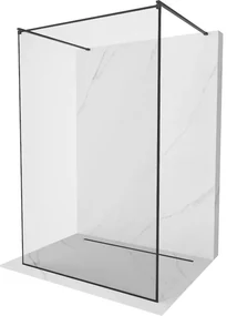 Mexen Kioto ścianka prysznicowa wolnostojąca 100 x 200 cm, czarny wzór 8 mm, czarna - 800-100-002-70-70
