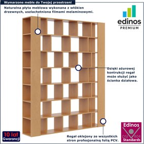 Duży regał ażurowy na książki olcha E5-D05