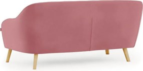Różowa 3-osobowa sofa CORANTI VELVET