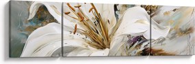 Obraz - Abstrakcja z lilią (170x50 cm)