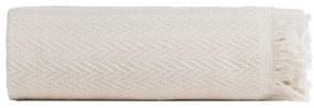 Kremowa narzuta z bawełny z recyklingu 180x260 cm Spike – Ixia