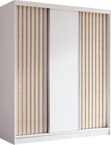 Szafa LAMELLO - Biały / Lamele Dąb artisan / Bez lustra / Bez szuflad / 180 cm