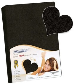 Bellatex prześcieradło frotte czarne, 90 x 200 cm