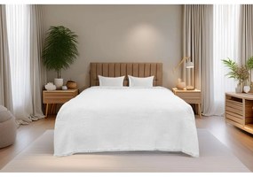 Biała bawełniana narzuta 140x200 cm Waffle – Mijolnir
