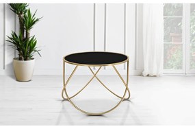 Okrągły stolik ze szklanym blatem ø 60 cm Ring – Mauro Ferretti