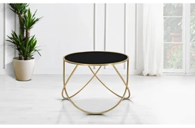 Okrągły stolik ze szklanym blatem ø 60 cm Ring – Mauro Ferretti