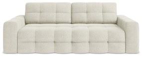 Beżowa rozkładana sofa z materiału bouclé 255 cm Milu – Makamii